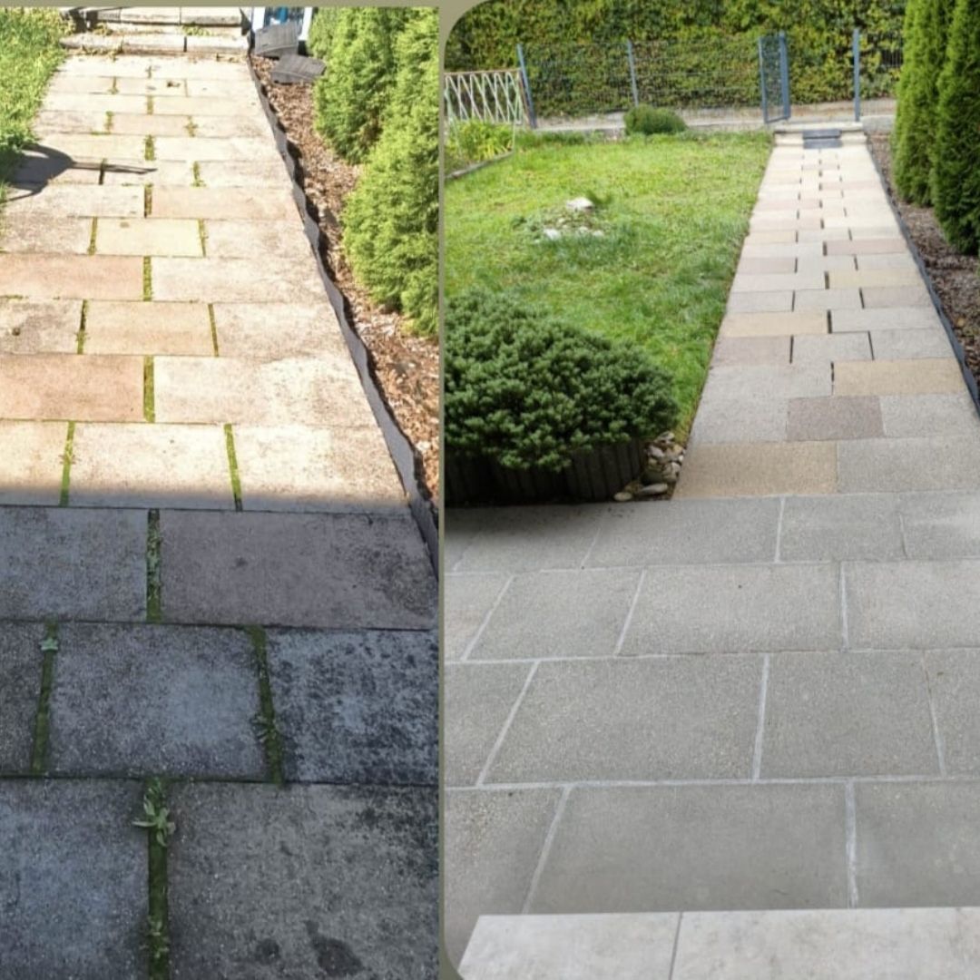 Pflasterreinigung Ulm Vorher Nachher Alb-Donau-Kreis