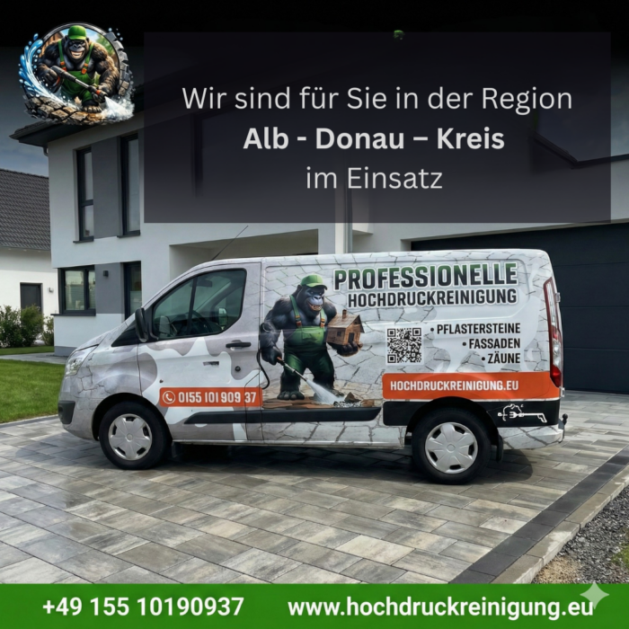 Firma für Hochdruckreinigung von Einfahrten und Fassaden in Ulm und Umgebung